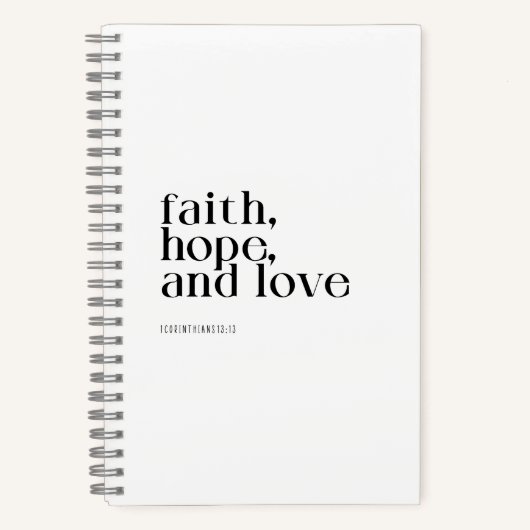 Faith Hope en Love Notitieboek (Voorkant)
