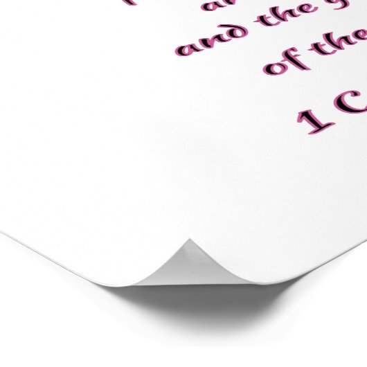 Faith Hope en Love Poster (Hoek)