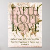 Faith, Hope en Love Poster (Voorkant)