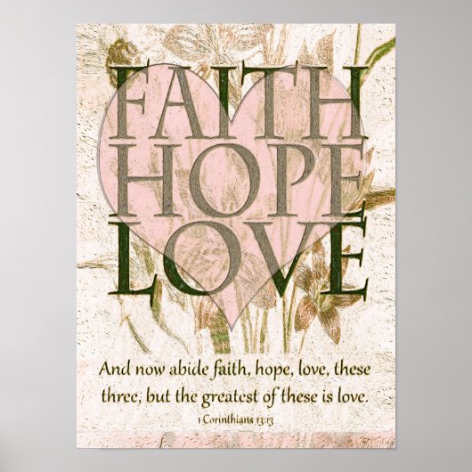 Faith, Hope en Love Poster (Voorkant)