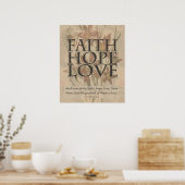 Faith, Hope en Love Poster (Keuken)