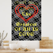 Faith, Hope en Love Poster (Keuken)