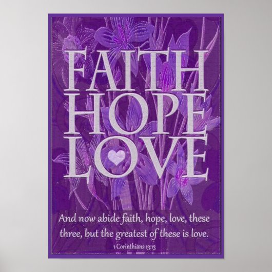 Faith, Hope en Love Poster (Voorkant)