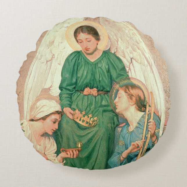 Faith, Hope en Love Rond Kussen (Voorkant)