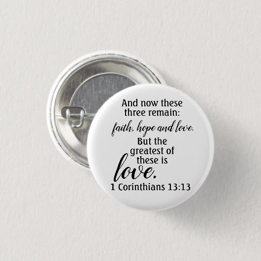 Faith Hope en Love Ronde Button 3,2 Cm (Voorkant /achterkant)