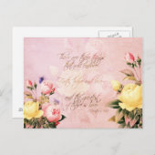 Faith Hope en Love Rozen Briefkaart (Voorkant / Achterkant)