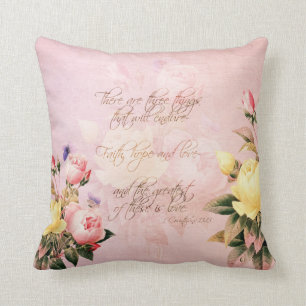 Faith Hope en Love Rozen Kussen