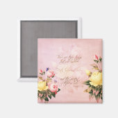 Faith Hope en Love Rozen Magneet (Voorkant / Achterkant)