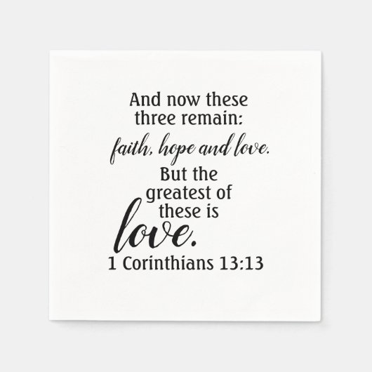 Faith Hope en Love Servet (Voorkant)