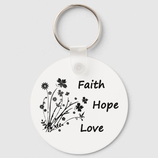 Faith Hope en Love Sleutelhanger (Voorkant)