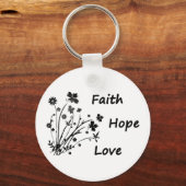 Faith Hope en Love Sleutelhanger (Voorkant)