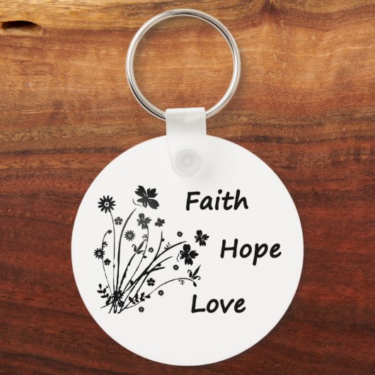 Faith Hope en Love Sleutelhanger (Voorkant)