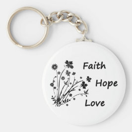 Faith Hope en Love Sleutelhanger