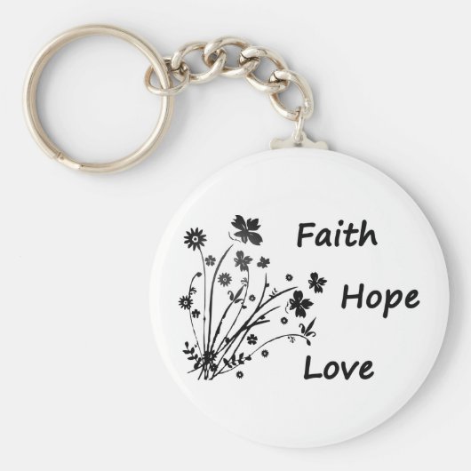 Faith Hope en Love Sleutelhanger (Voorkant)