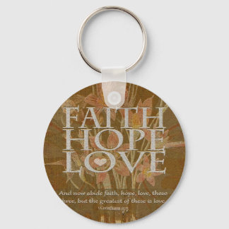 Faith Hope en Love Sleutelhanger