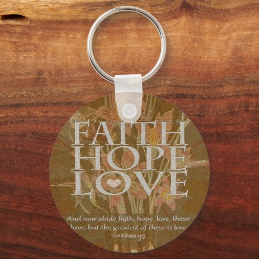Faith Hope en Love Sleutelhanger (Voorkant)