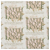 Faith, Hope en Love Stof (Swatch)