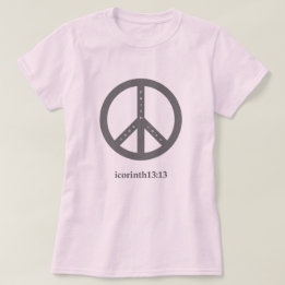 Faith, Hope en Love T-Shirt (Roze)