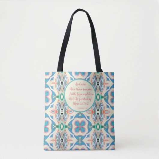 Faith, Hope en Love Tote Bag (Voorkant)