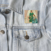 Faith, Hope en Love Vierkante Button 5,1 Cm (In situ)