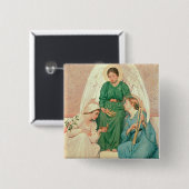 Faith, Hope en Love Vierkante Button 5,1 Cm (Voorkant /achterkant)