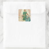 Faith, Hope en Love Vierkante Sticker (Tas)