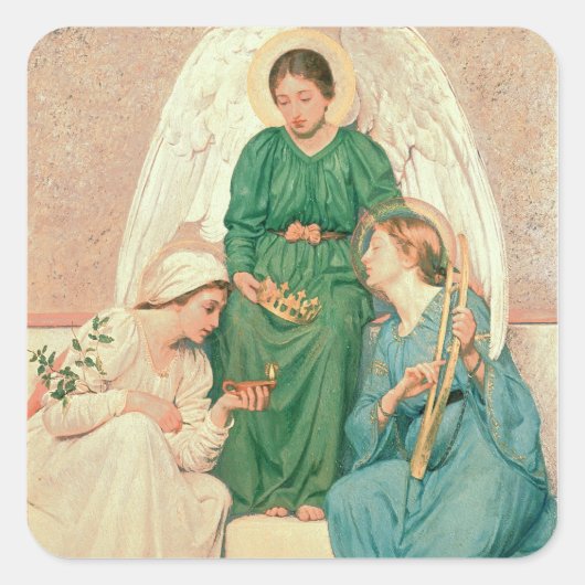 Faith, Hope en Love Vierkante Sticker (Voorkant)