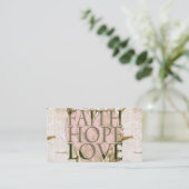Faith, Hope en Love Visitekaartje (Staand voorkant)