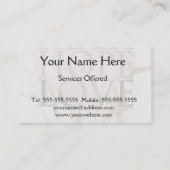 Faith, Hope en Love Visitekaartje (Achterkant)