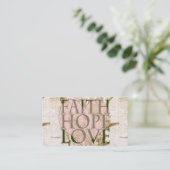 Faith, Hope en Love Visitekaartje (Staand voorkant)