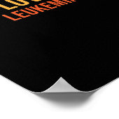 Faith Hope Fight Leukemia Awareness Oranje Poster (Hoek)