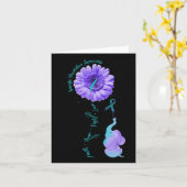 Faith Hope Fight Love Elephant Suicide Prevention Kaart (Gele Bloem)