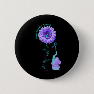 Faith Hope Fight Love Elephant Suicide Prevention Ronde Button 5,7 Cm