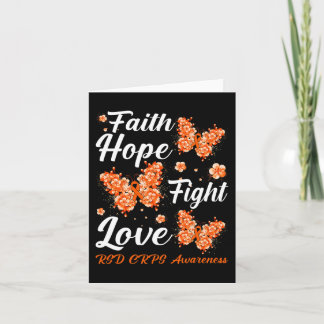 Faith Hope Fight RSD CRPS Awareness Butterfly Kaart