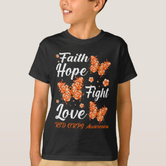 Faith Hope Fight RSD CRPS Awareness Butterfly T-shirt