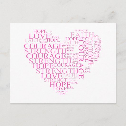 Faith Hope Heart Briefkaart (Voorkant)