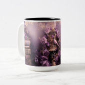 Faith Hope Liefde,  Vogel & Bloemen Tweekleurige Koffiemok (Voorkant links)