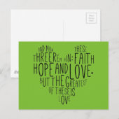 Faith Hope Love 1 Corinthians 13:13 Briefkaart (Voorkant / Achterkant)
