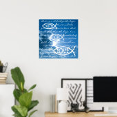 FAITH HOPE LOVE - 1 Corinthians 13; 13 Poster (Thuiskantoor)