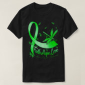 Faith Hope Love Adrener Cancer Awareness Dragonfly T-shirt (Design voorkant)