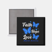 Faith Hope Love Alopecia Awareness Butterfly Magneet (Voorkant / Achterkant)