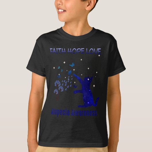 Faith Hope Love Alopecia Awareness T-shirt (Voorkant)