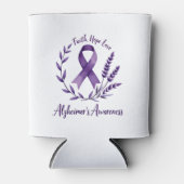 Faith Hope Love Alzheimer's Awareness Dragonfly (1 Blikjeskoeler (Voorkant)