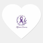 Faith Hope Love Alzheimer's Awareness Dragonfly (1 Hart Sticker (Voorkant)