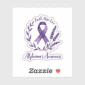 Faith Hope Love Alzheimer's Awareness Dragonfly (1 Sticker (Vel)