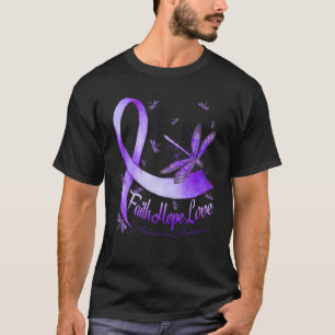 Faith Hope Love Alzheimer's Awareness Dragonfly T-shirt