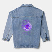 Faith Hope Love Alzheimer's Awareness Survivor Fig Denim Jacket (Achterkant)