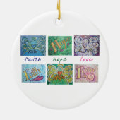 Faith Hope Love Angel Art Collage Ornament Pendant (Achterkant)