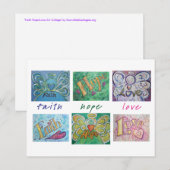 Faith Hope Love Angel Word Collage Briefkaart (Voorkant / Achterkant)