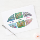 Faith Hope Love Angel Word Collage Sticker (Envelop)